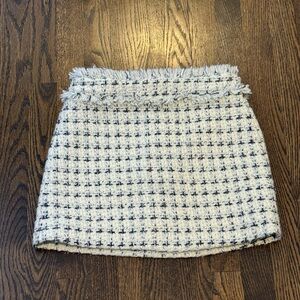Katie J NYC Tweed Mini Skirt - Cream and Black